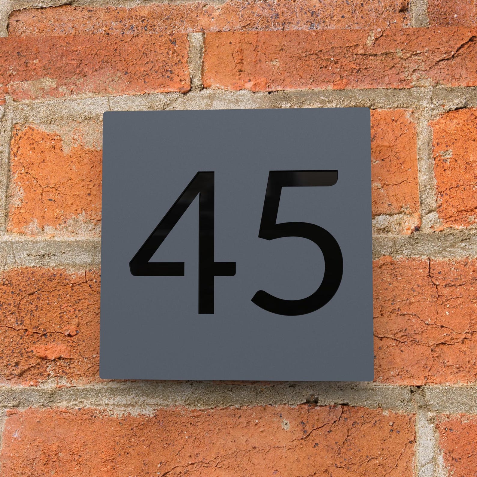 Residential door number 45 in powder coated aluminum.